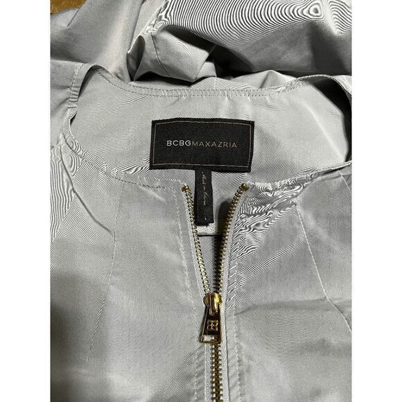 BCBGMAXAZRIA Puff Sleeve Silky Jacket Top Size Small - Picture 4 of 4